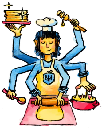 Anna baking honey cakes